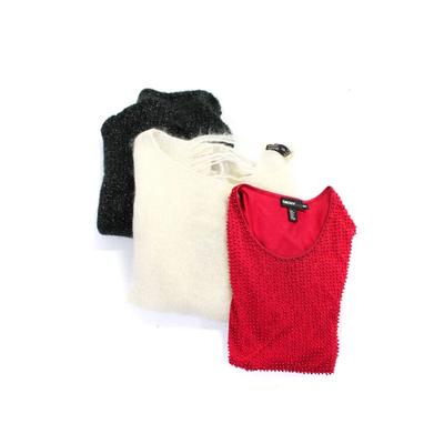 Zara Sweaters | Zara Dkny Womens Mohair Sweaters Tank Top White Size Large Medium Lot 3 | Color: White | Size: L