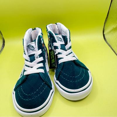 Vans Shoes | Zapatos Para Nios Vans Con Diseo De Dinosaurio Color Verde Y Blanco | Color: Green/White | Size: Various