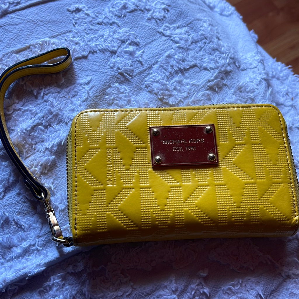 Michael Kors Bags | Wristlet Mk Yellow | Color: Yellow | Size: Os