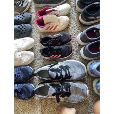 Nike Shoes | Wholesale Lot 5 Sneakers Nike Adidas Vans Asics Puma Cleats Kids Adults Shoes | Color: Black/White | Size: 10