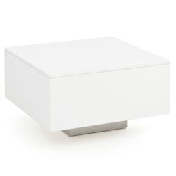 KADIMA DESIGN Couchtisch WL5.832 Holz 60 x 60 x 35,5 cm Spanplatte, Wohnzimmertisch Coffee Table Modern, Beistelltisch Quadratisch Weiß, Design Sofatisch