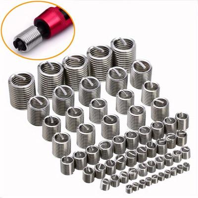 TEMU 150pcs Stainless Steel Thread Repair Kit - M3 To M8 Sizes, Galvanized Finish For Metal Fastening Image