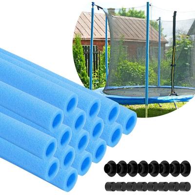 Tolletour - Trampolin Schaumstoff 92 cm Schaumstoffrohre Schaumstoffpolster Stangenschutz(Blau, 16 Image