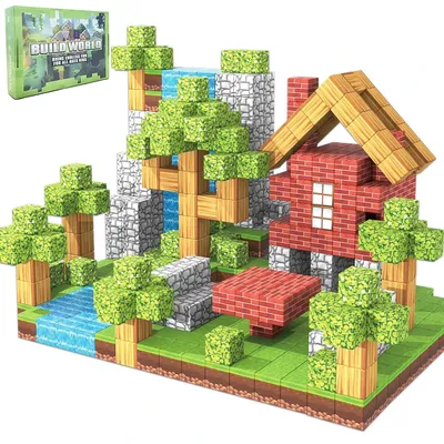 Magnetische Blöcke Kinder Bauspielzeug Magnetischer Baustein Spielkonstruktionen Spielzeug für Jungen Mädchen STEM Montessori Stapelspielzeug Image