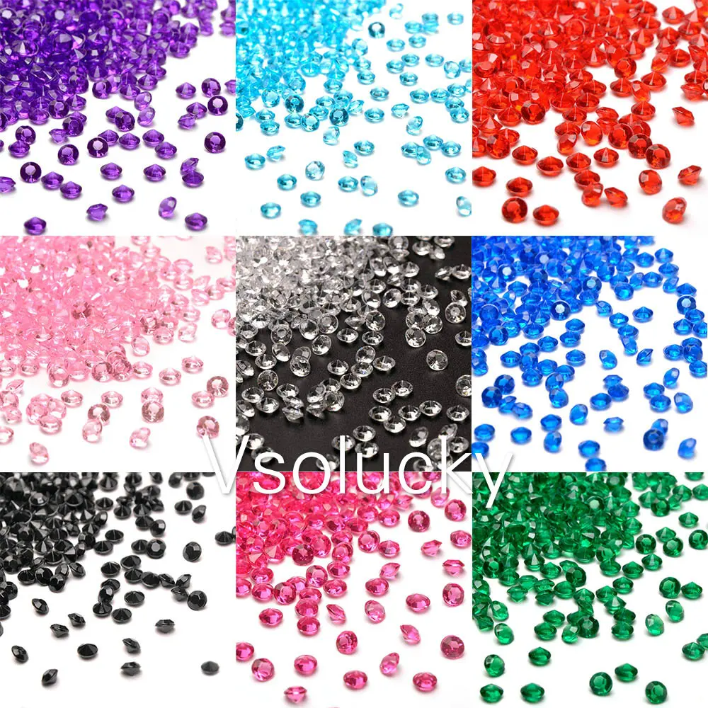 1000 teile/los Diamant Confetti 4,5mm 1/3Carat Kristall Hochzeit Tabelle Scatter Dekoration braut dusche hochzeit Party Image
