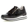 Keilsneaker GABOR "Turin", Damen, Gr. 44, schwarz, Nappaleder, sportlich, Schuhe Sneaker, mit gepolstertem Schaftrand, Komfortweite H