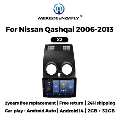 Wireless Carplay Android 14 Auto Autoradio für Nissan Qashqai J10 2013-2017 Multimedia-Player GPS Navigation Stereo Head Unit 4g intelligente systeme für autos carplay carplay für auto autoradio