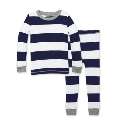 Rugby Stripe Organic Cotton Snug Fit Pajamas