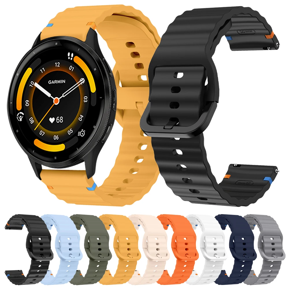 20 mm 22 mm Band für Garmin Venu 3 2/Vivoactive 4 5/Forerunner 265 255 M 165 Armband Silikon-Uhrenarmband für Garmin Approach S50 Image