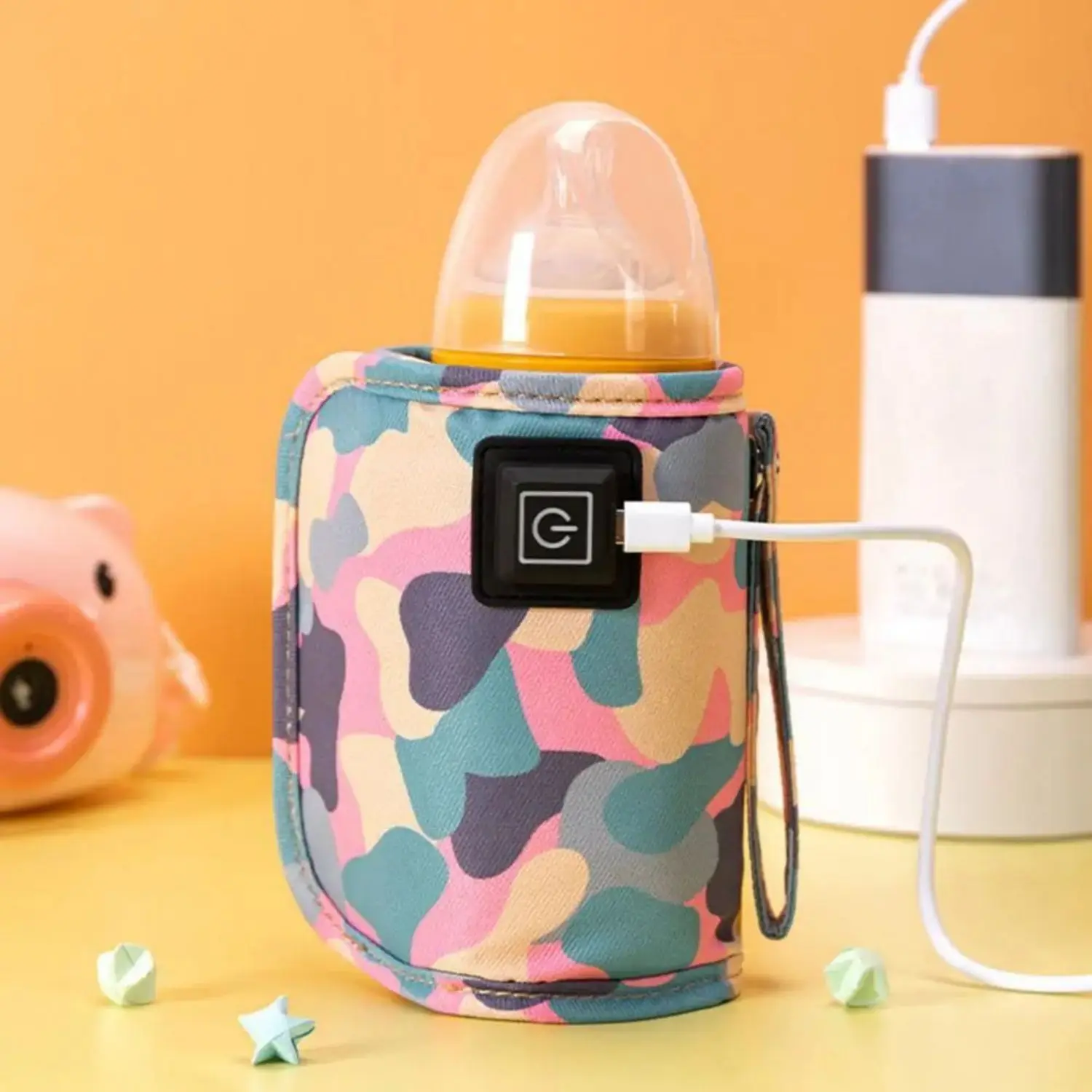 USB Milch Wasser Wärmer Reise Kinderwagen Isolierte Tasche Baby Still Flasche Heizung Sichere Kinder Liefert für Outdoor Winter Image