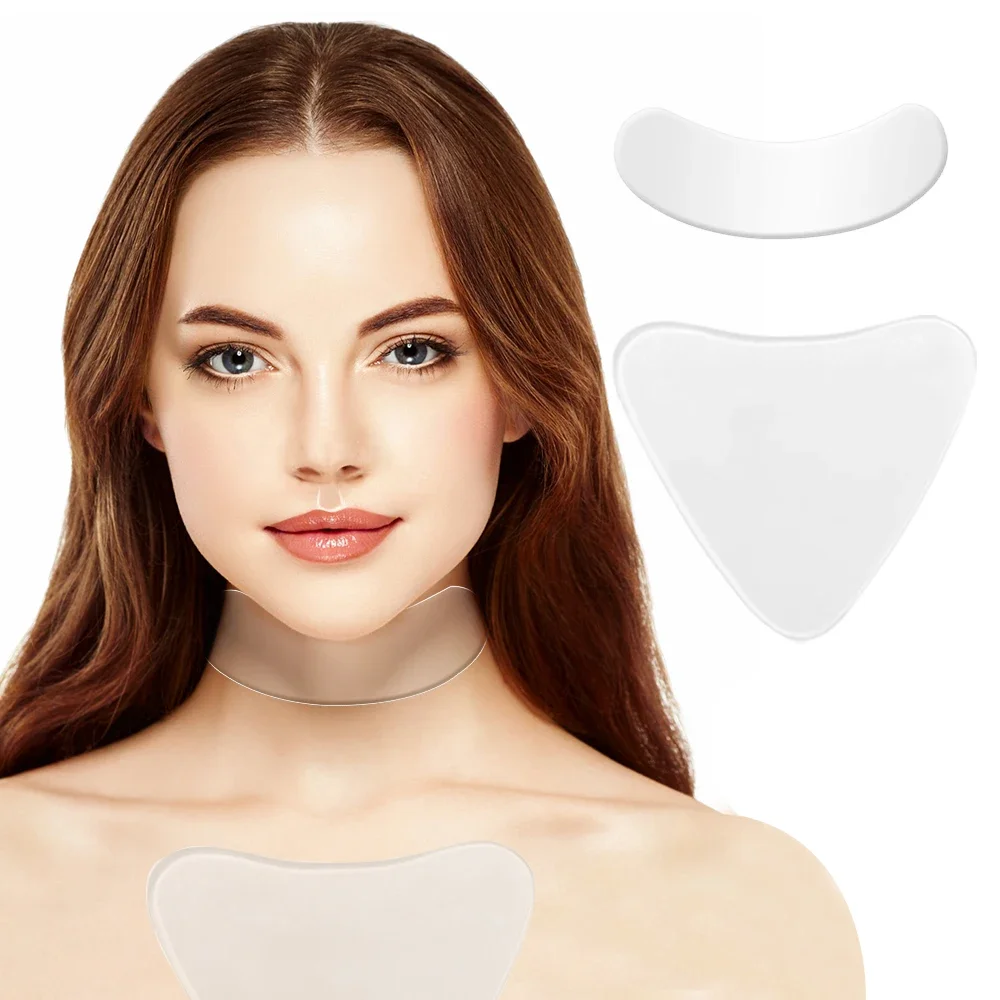 Neue Anti-falten Brust Pads Wiederverwendbare Brust Lift Patch Selbst-klebe Brust Hals Pad Silikon Anti-Aging Falten entferner Pad Image