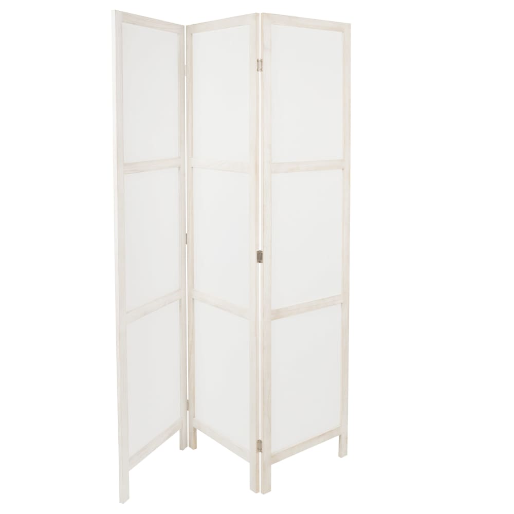 Paravent en paulownia blanc