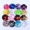 120PCS 5.5CM Fashion Ruffled Metallic Fabric Flowers With Pearls For Hair Clip Lovely Flora Flower