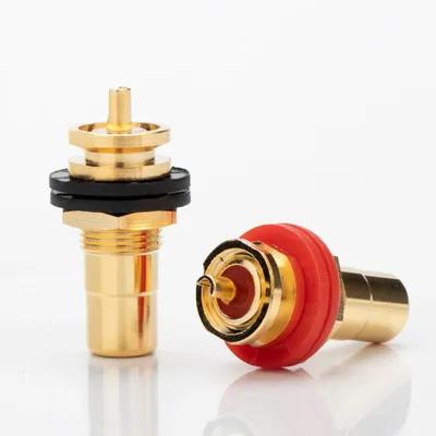 HIFI Audio RCA female Panel Mount plug Gold Plated RCA Socket Audio Terminal RCA Panel Mount Chassis
