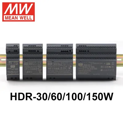 DIN Rail HDR 30/60/100/150W DIN Rail Swtiching Power Supply 5V 12V 15V 24V 48V Meanwell Power Unit
