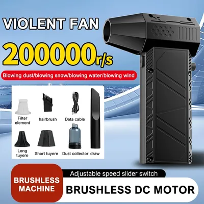 200000RPM Strong Air Blower X6/X6Pro Turbo Fan Blower Brushless Turbo Jet Fan Wireless Car Vacunm
