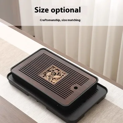 GIANXI Bamboo Tea Tray Portable Dishes Rectangle Tea Ceremony Chaban Tea Chaban Tea Table Dual