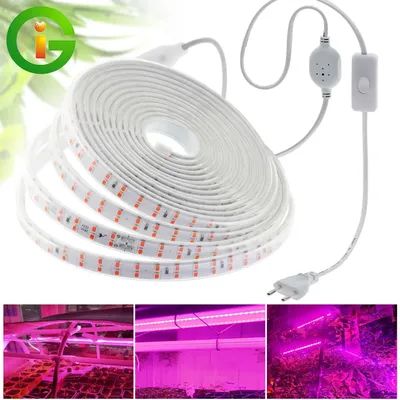 LED Grow Strip Full Spectrum Double Row Lamp Beads LED Grow Light AC220V Phyto Lamp For Plants