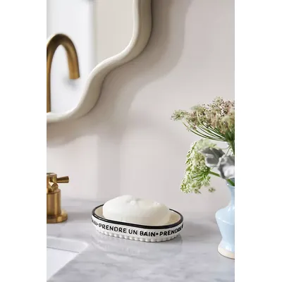 Claudette Glazed Ceramic Soap Dish