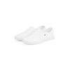 Slip-On Sneaker TOMMY HILFIGER "CANVAS SLIP-ON SNEAKER", Damen, Gr. 42, weiß, Baumwolle, sportlich, Schuhe, Freizeitschuh, Schlüpfschuh, Slipper, Halbschuh, Flaggen-Stickerei