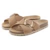 Pantolette ELBSAND "Mule, Sandale, offener Schuh", Damen, Gr. 38, beige, Obermaterial: 100% Rindsleder. Decksohle: 100% Rindsleder. Laufsohle: 100% Synthetik, unifarben, modisch, Schuhe Pantolette, Sommerschuh aus hochwertigem Leder mit weichem...