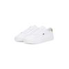 Plateausneaker TOMMY HILFIGER "VULC CANVAS LACE UP SNEAKER", Damen, Gr. 40, weiß, Baumwolle, sportlich, Schuhe, Freizeitschuh, Halbschuh, Schnürschuh, in schmaler Form