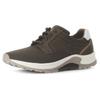 Keilsneaker GABOR ROLLINGSOFT, Herren, Gr. 9,5 (44), grün (khaki, weiß), Nubukleder, Textil, Schuhe, Freizeitschuh, Halbschuh, Schnürschuh mit Ziernähten, G-Weite