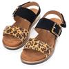 Plateausandaletten ARA "MALAGA", Damen, Gr. 39, bunt (schwarz, leo), Veloursleder, casual, Schuhe Riemchensandale Sandale, Plateausandale, Klettschuh in Bequemweite G (= weit)