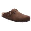 Clog ROHDE "GRADO", Herren, Gr. 43, braun, Veloursleder, Basic, Schuhe, Sommerschuh, Hausschuh, Schlappen mit verstellbarem Riemchen