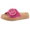 Pantolette GABOR, Damen, Gr. 40, pink, Ziegenveloursleder, Lackleder, unifarben, modisch, Schuhe, Plateau, Sommerschuh, Bequemschuh, Best Fitting für gute Passform