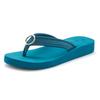 Badezehentrenner LASCANA "Sandale, Pantolette", Damen, Gr. 35, blau (petrol), Obermaterial: 100% Textilmaterial. Decksohle: 100% Synthetik. Laufsohle: 100% Synthetik, unifarben, feminin, Schuhe Zehentrenner Dianette, Zehentrenner, Badeschuh mit...
