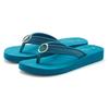 Badezehentrenner LASCANA, Damen, Gr. 40, blau (petrol), Obermaterial: 100% Textilmaterial. Decksohle: 100% Synthetik. Laufsohle: 100% Synthetik, unifarben, feminin, Schuhe Zehentrenner Dianette, Sandale, Pantolette, Badeschuh mit Ringapplikation...