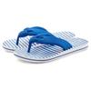 Badezehentrenner LASCANA, Damen, Gr. 38, blau (blau, weiß), Obermaterial: 100% Textilmaterial. Decksohle: 100% Synthetik. Laufsohle: 100% Synthetik, gemustert, casual, Schuhe, Sandale, Pantolette, Badeschuh ultraleicht mit softem Band VEGAN