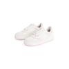 Plateausneaker TOMMY JEANS "TJW RETRO BASKET WASHED SUEDE", Damen, Gr. 40, rosa (weiß, rose), Leder, Lederimitat, sportlich, Schuhe, Freizeitschuh, Halbschuh, Schnürschuh im Basket Look