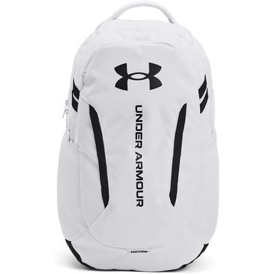 Under Armour Bags | Under Armour Ua Hustle 6.0 16" Laptop Backpack Unisex Adult Osfa White Black | Color: White | Size: Os
