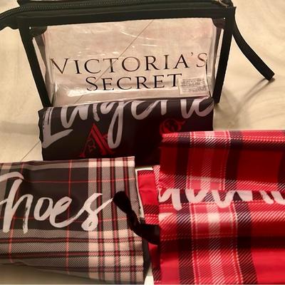 Victoria's Secret Bags | Victoria’s Secret Laundry, Lingerie And Shoe Bag Travel Set - New | Color: Red | Size: Os