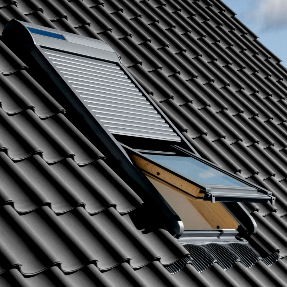 VELUX Solar-Rollladen SSL 0000S Aluminium Dunkelgrau, 55x78 cm (CK02) Image