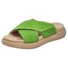 Pantolette RIEKER, Damen, Gr. 42, grün (apfelgrün), Lederimitat, casual, Schuhe, Sommerschuh, Strandschuh, Hausschuh, Schlappen mit bequemem Fußbett