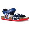 Sandale GEOX "J GHITA BOY", Kinder, Gr. 37, blau (blau, rot), Synthetik, sportlich, Schuhe, Klettschuh, Sommerschuh mit Super Mario Motiv und Logo