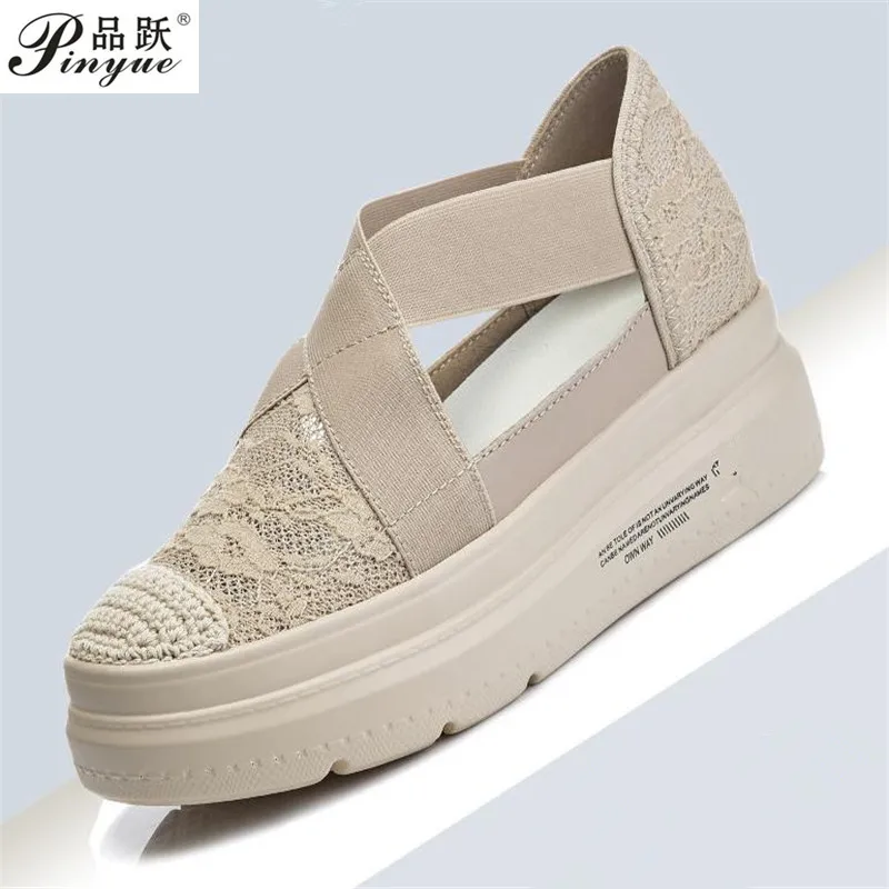 NEW Women Shoes Fisherman Shoes Woman Mesh Breathable Flat Soft Bottom Women Peas Shoes Womans Shoes Flats Shoes 7cm