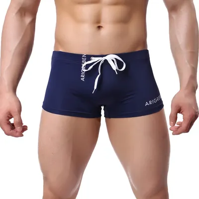 New Mens Swimsuit Sexy Swimwear Man Swimming Shorts Beachwear Sports Suits Surf Board Shorts Mesh Pouch Swim Trunks hombre