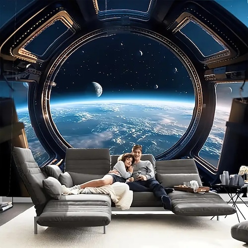 Planet Universum Hängeteppich Wandkunst Große Teppich Wandmalerei Dekor Fotohintergrund Decke Vorhang Zuhause Schlafzimmer Wohnzimmer Dekoration Image