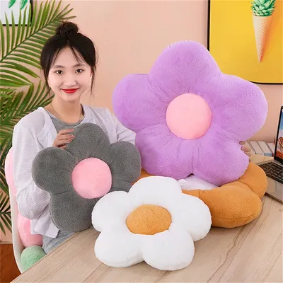 Kissen Blume kreisförmige Form Wolltuch mit weichen Nickerchen Büro Klassen zimmer Stuhl Kissen Couch Kissen Schlafzimmer Boden Winter dick Image
