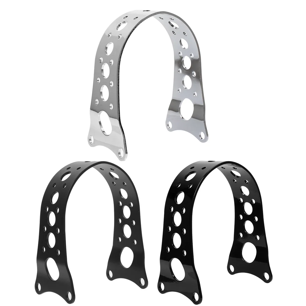 Motorrad Chrom/Schwarz Kotflügel Tracker Gabelstrebe Schmal Für Harley Sportster XL 883 1200 Dyna FXR FXD 2016 2015 1988-2017 Image