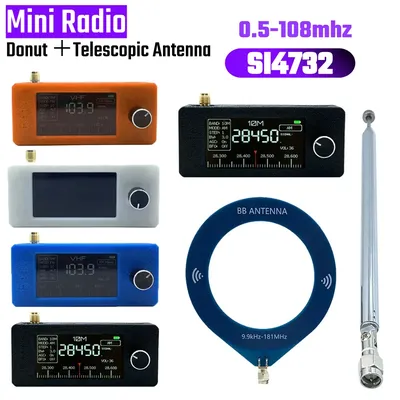 SI4732 0,5-108 MHz tragbares Radio LSB USB AM FM FM/AM-Radio mit 2 Antennen All-Band-Radioempfänger HF SW MW VHF-Radio