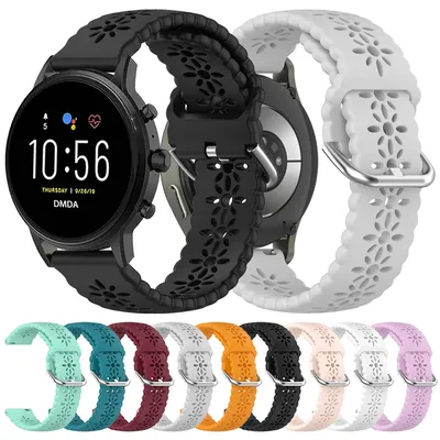 22 mm Silikonarmband für Fossil Gen 6 44 mm Gen6 Gen 5 5e/Gen5 LTE 45 mm atmungsaktives Armband Mi Watch 2 Pro S1 Active Ersatzarmband