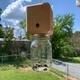 1pc Premium Natural Wooden Carpenter Bee Trap - Outdoor Hanging, Box Style Insect Trap