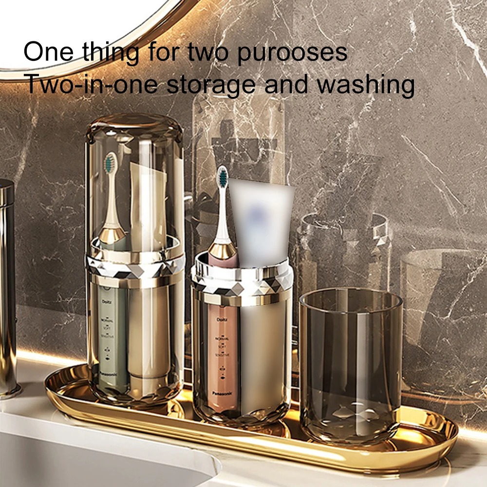 Reise Mundwasser Tasse tragbare Wasch becher elektrische Zahnbürste Zahnpasta Aufbewahrung sbox Reise aus Bürsten Mundwasser Tasse Image