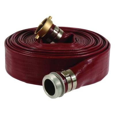 ZORO SELECT 45DU09 3" ID x 25 ft PVC Water Discharge Hose 125 PSI RD
