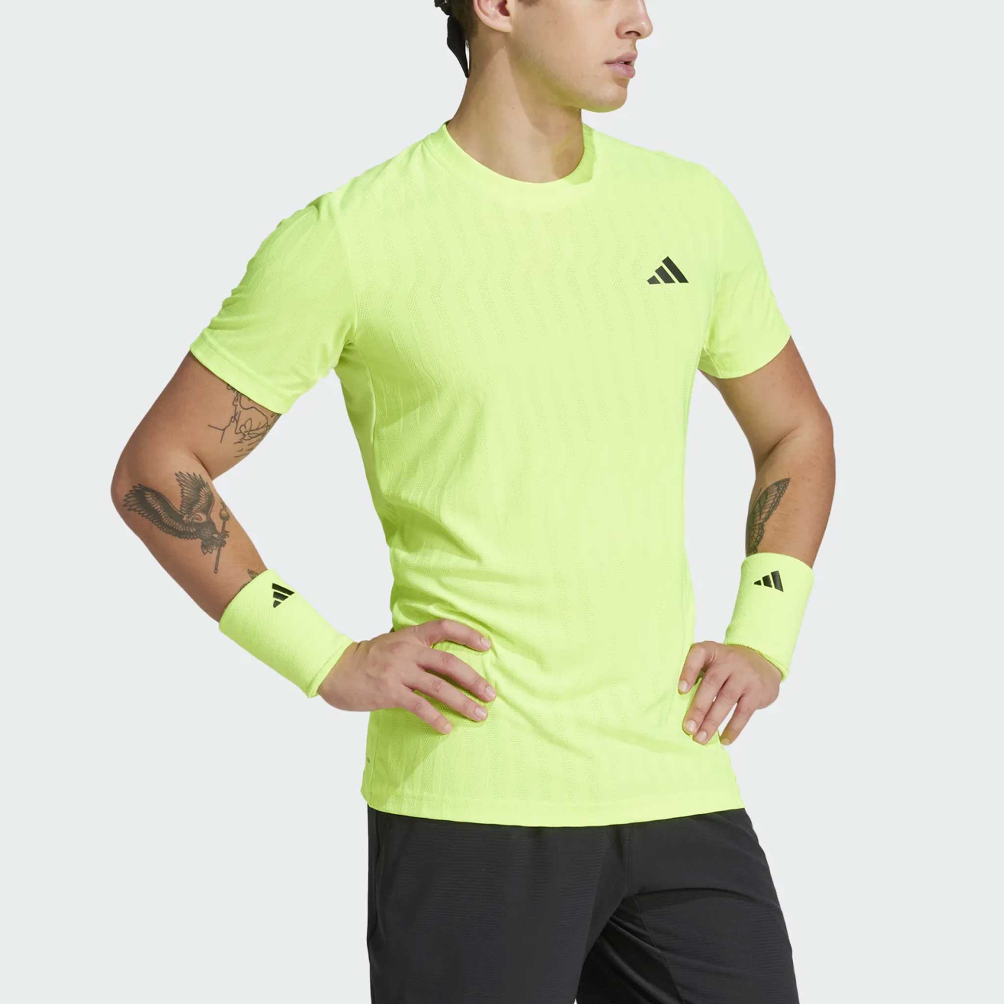 adidas Climacool+ Airchill Freelift Tee 2025 Men's Tennis Apparel Lucid Lemon